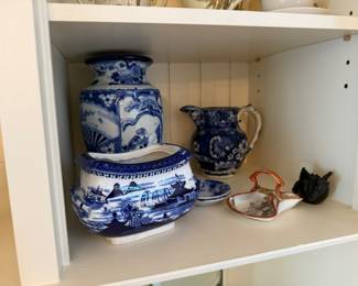 Asian inspired motif pottery