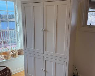 White media and storage cabinet