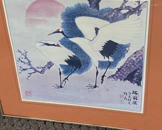 Asian Crane framed art
