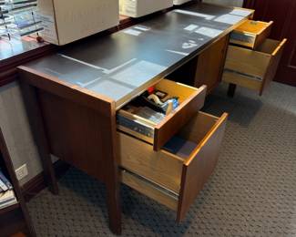 MidCentury Biltrite console table/cabinet with sliding doors and drawers