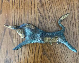 cretan minoan bull - bronze