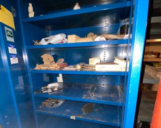 Vintage Blue Metal Storage Cabinet