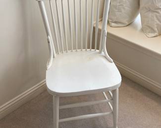 Antique white press back chair (single)