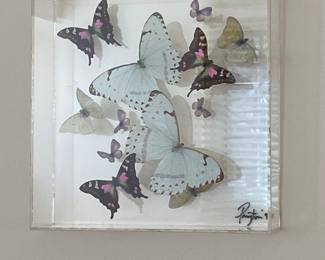 3D Butterfly Art, signed