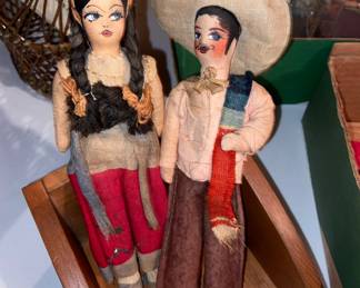 Vintage Mexican Folk Art Dolls