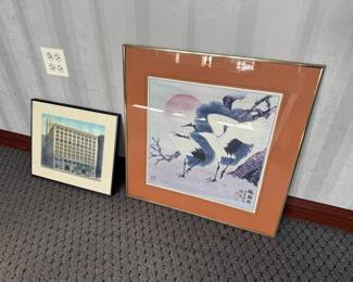 Asian Crane framed art