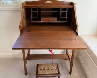 Antique mission style oak writing desk 