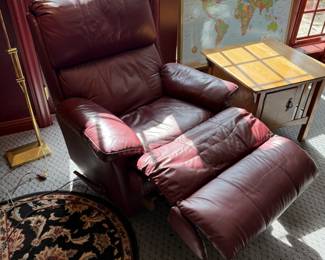 Red Leather LazyBoy recliner