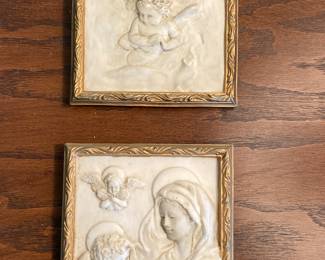 religious inspired embossed framed plaques