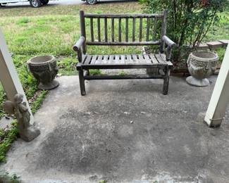 Bench and garden items