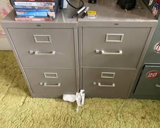 There’s filing cabinets in the office upstairs.