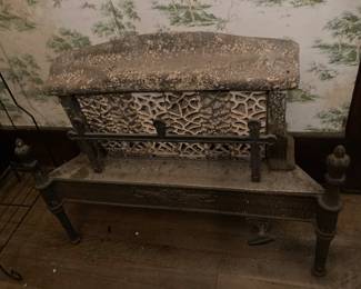 An antique gas stove.