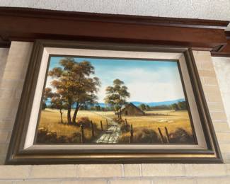 One of several pieces of art throughout the home.