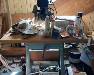 Another woodworking machine outside in the storage shed.