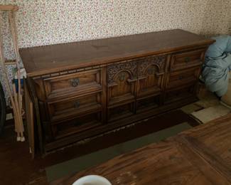 This is the chest of drawers in the bedroom upstairs. There are two matching bedside tables and a bed that go with it.