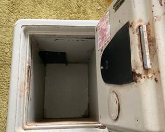 Inside the safe.