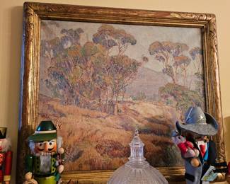 Original oil painting by a California native. Marie B. Kendall. 1885-1953. Scene depicts a view of the west coast area.