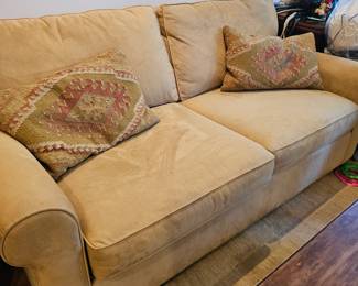 One of two very clean and in great condition neutral sofas from Crate and Barrel. 
