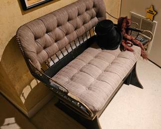 Carriage ride??? Super cool settee! Antique!!!