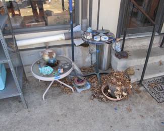 We have a patio and yard full of amazing decor and treasures! Planting pots, chairs, statues, decor accents, tables, storage, handmade items, & so much more!