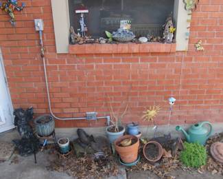 We have a patio and yard full of amazing decor and treasures! Planting pots, chairs, statues, decor accents, tables, storage, handmade items, & so much more!