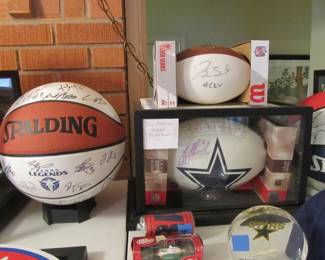 Sports fan? We have a collection of signed sports memorabilia. Dallas Cowboys, Dallas Mavericks, Dallas Stars, San Antonio Spurs, Texas Rangers. 1930s-1950s World Series programs, Vtg literature, plus so much more. 