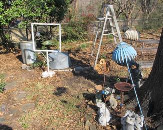 We have a patio and yard full of amazing decor and treasures! Planting pots, chairs, statues, decor accents, tables, storage, handmade items, & so much more!