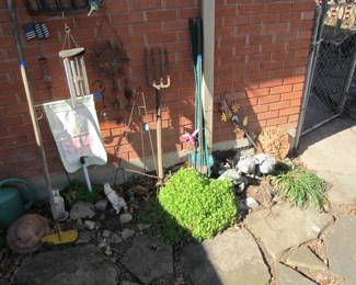 We have a patio and yard full of amazing decor and treasures! Planting pots, chairs, statues, decor accents, tables, storage, handmade items, & so much more!