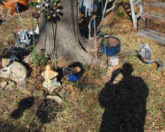 We have a patio and yard full of amazing decor and treasures! Planting pots, chairs, statues, decor accents, tables, storage, handmade items, & so much more!