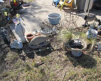 We have a patio and yard full of amazing decor and treasures! Planting pots, chairs, statues, decor accents, tables, storage, handmade items, & so much more!
