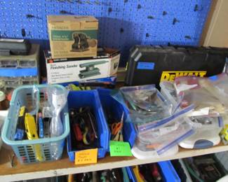 We have lots of amazing goodies in our garage. Antique Tools, regular hand tools, power tools, yard tools, saws, ladders, fishing, holiday, bins, motorcycle, fishing motor, & more!