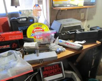 We have lots of amazing goodies in our garage. Antique Tools, regular hand tools, power tools, yard tools, saws, ladders, fishing, holiday, bins, motorcycle, fishing motor, & more!
