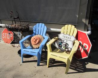 We have a patio and yard full of amazing decor and treasures! Planting pots, chairs, statues, decor accents, tables, storage, handmade items, & so much more!