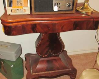 Antique flip top gaming table. 