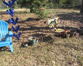 We have a patio and yard full of amazing decor and treasures! Planting pots, chairs, statues, decor accents, tables, storage, handmade items, & so much more!