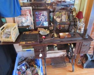 Antique sewing pedal power machine