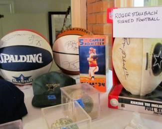 Sports fan? We have a collection of signed sports memorabilia. Dallas Cowboys, Dallas Mavericks, Dallas Stars, San Antonio Spurs, Texas Rangers. 1930s-1950s World Series programs, Vtg literature, plus so much more. 
