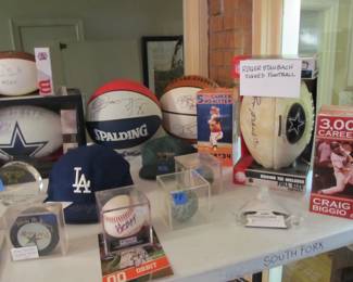Sports fan? We have a collection of signed sports memorabilia. Dallas Cowboys, Dallas Mavericks, Dallas Stars, San Antonio Spurs, Texas Rangers. 1930s-1950s World Series programs, Vtg literature, plus so much more. 