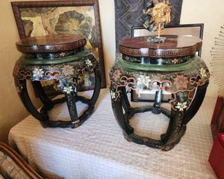 nice antique asian stools