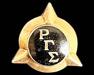 10k Gold Rho Gamma Sigma Pin