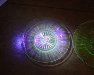 Uranium Glass Saucers