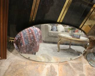 Beveled Edge Oval Mirror