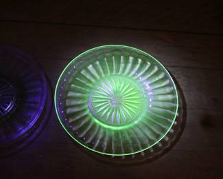 Uranium Glass Saucers