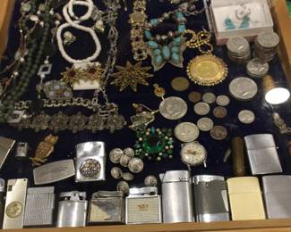 Jewelry, Coins, Lighters