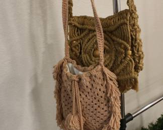 Vintage Macrame Purse, Vintage Crochet Purse