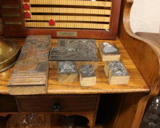 Vintage Newspaper Printing Blocks