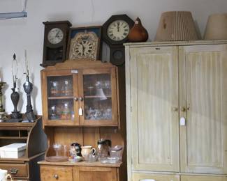 Roll Top Desk, Kitchen Cabinet, Painted Cabinet