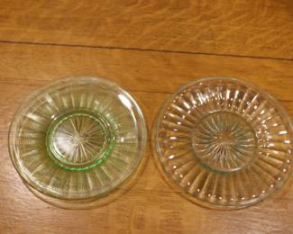 Uranium Glass Saucers