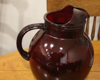 Anchor Hocking Royal Ruby Ball Pitcher