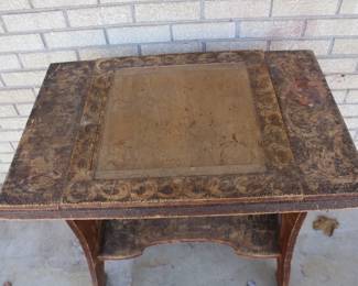 Antique Hand-Built Chess Table